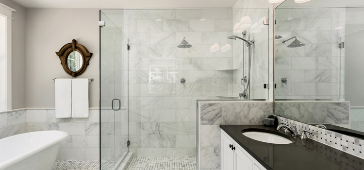 bathroom shower door installation in Orinda